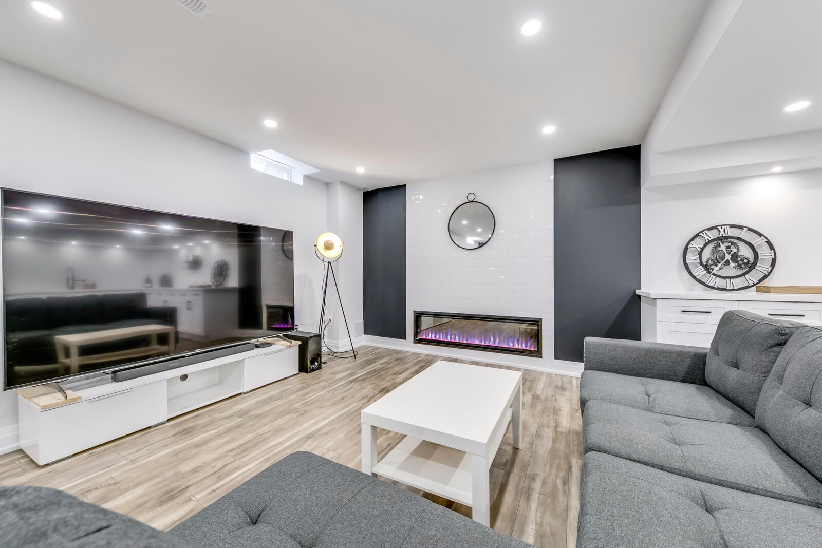Finished basement renovation