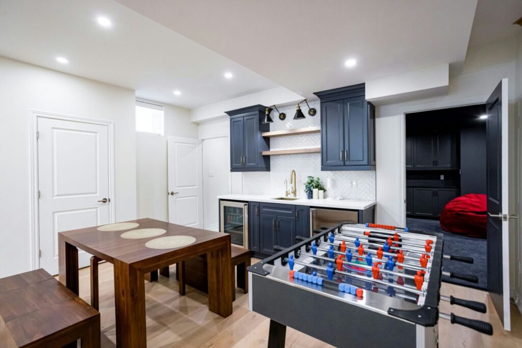 Kitchen and play zone - basement renovation