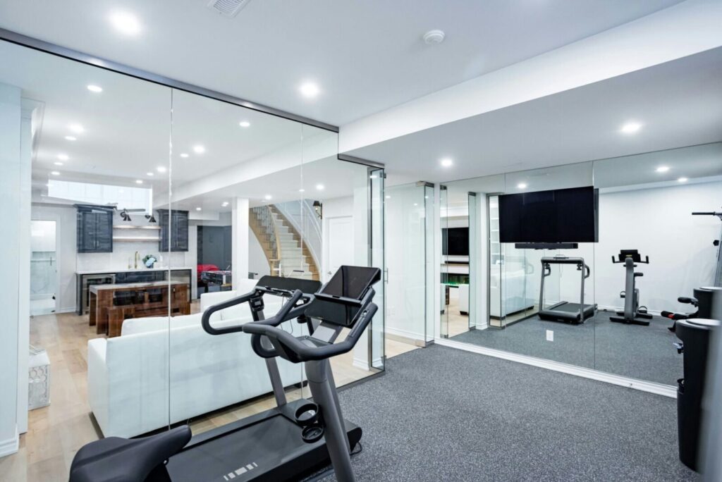 Gym in a basement - renovation