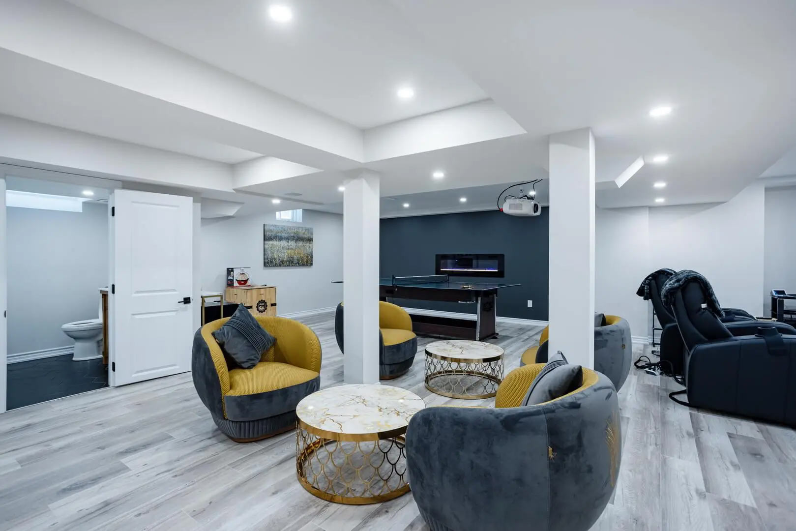 Finished basement renovation in GTA