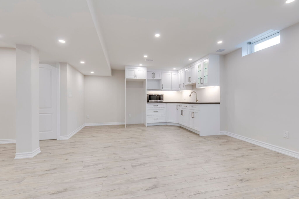 basement flooring and kitchen renovation