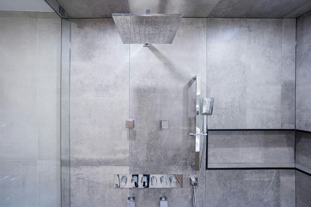 square rainfall shower head