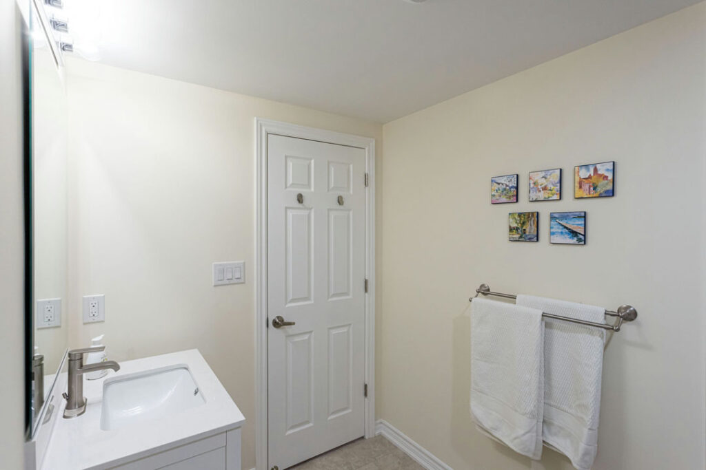 installed wall mounted dual bar towel holder