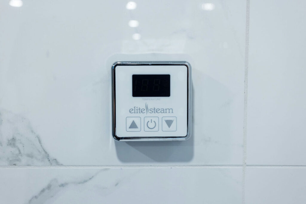 shower steam remote installed