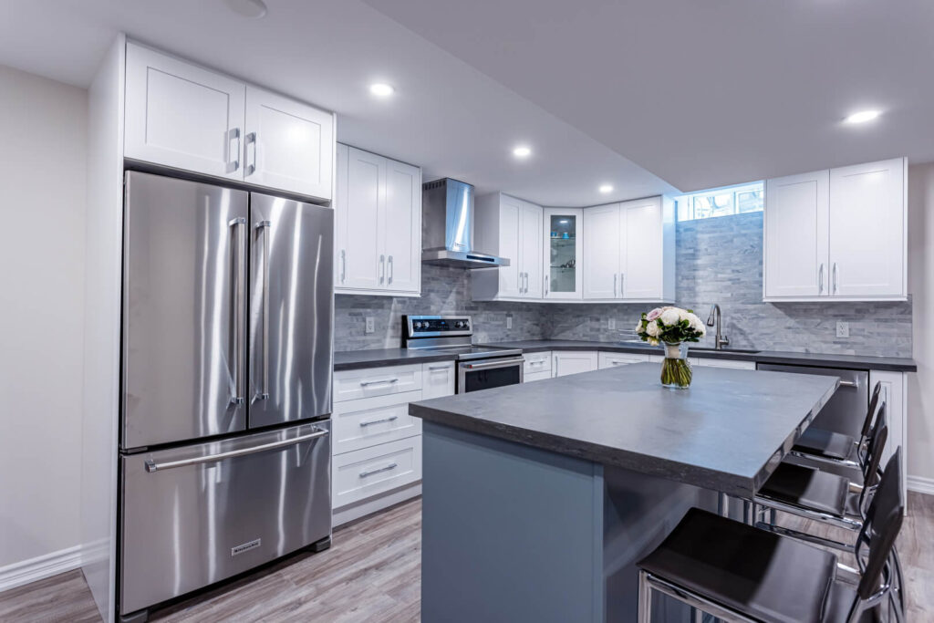 Appealing Large Basement Kitchen Project