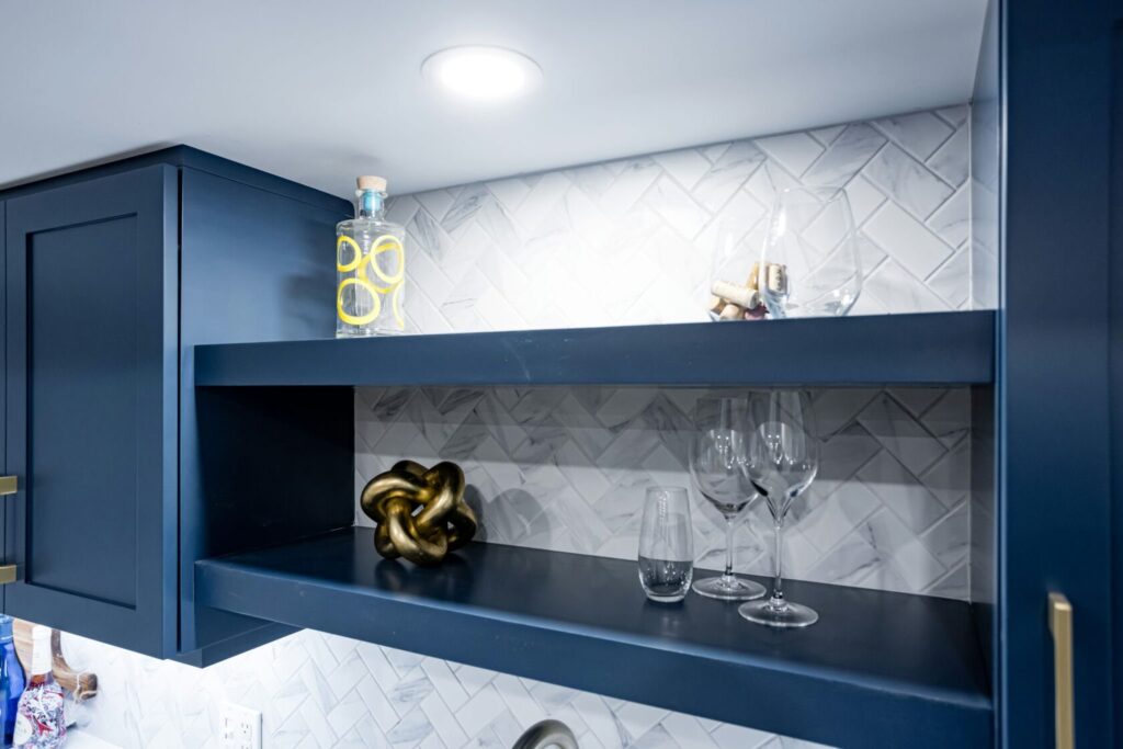 wall-mounted storage shelves