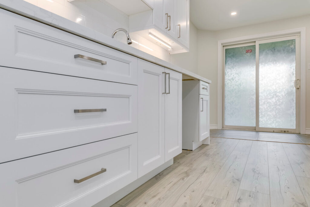 white shaker custom cabinets