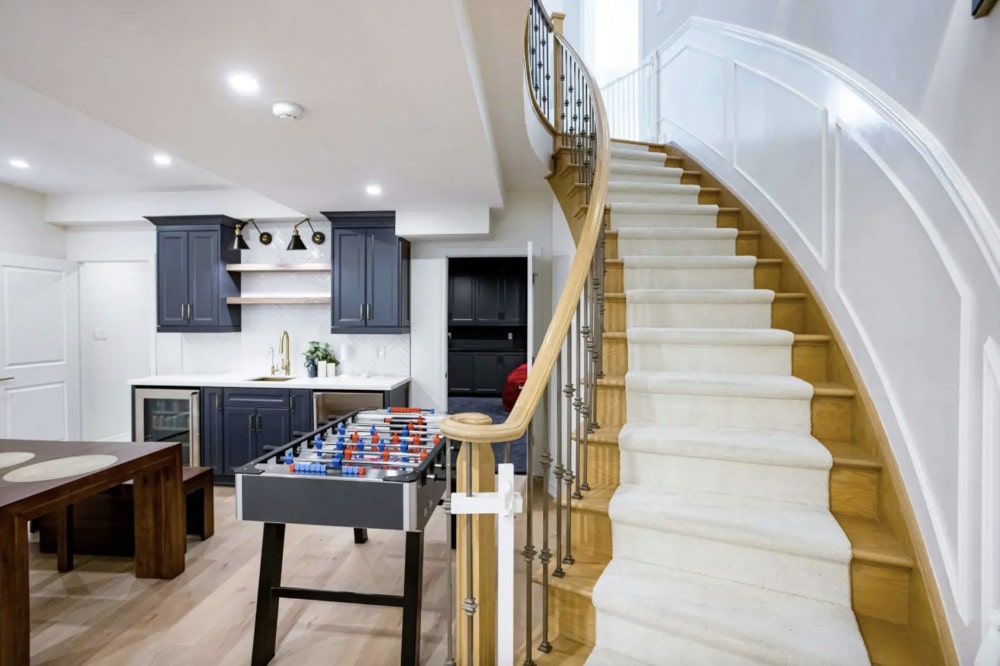 Small Basement Game Room: example