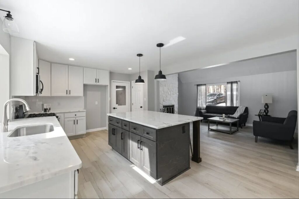 How to Plan for Comfort and Efficiency Kitchen design: white-grey kitchen with ergonomic work zone