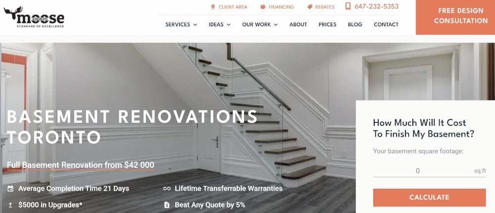 Renovation company Moose Basements