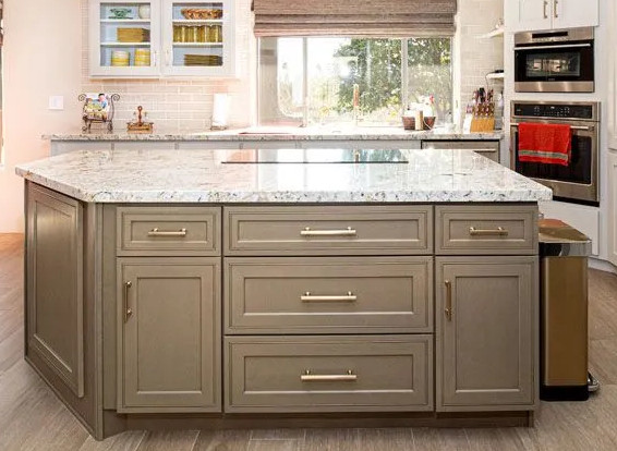 Granite top kitchen island in a King City home, King City kitchen renovations