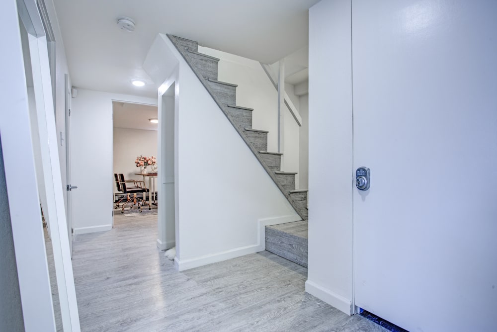 Completed turnkey basement renovation with connected living areas