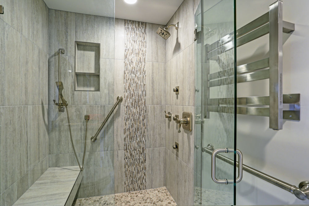 Senior-friendly accessible shower conversion